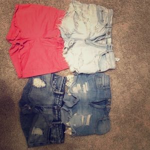 short shorts with rips